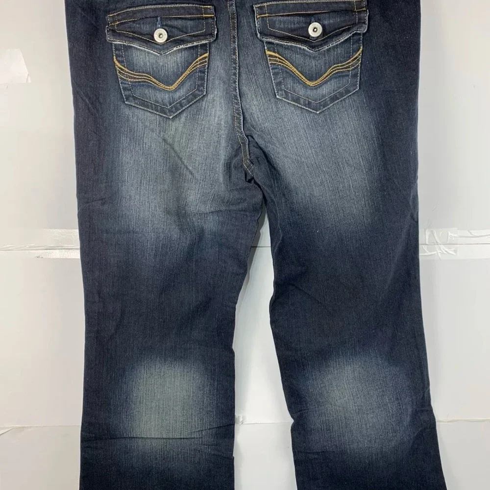 U.S. Polo Assn. Womens Size 19/20‎ Distressed Dark Blue Jeans